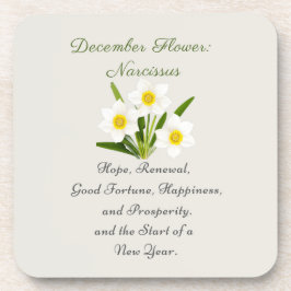 Porta-copo Dezembro Nascimento Mês Flor Narciso Elegante