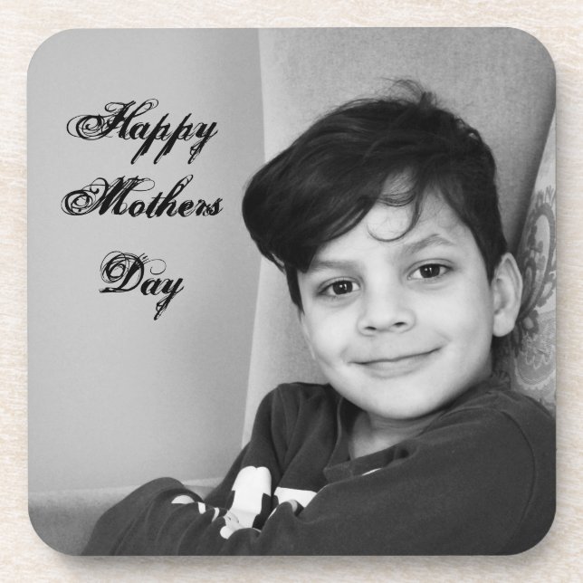 Porta-copo dia de as mães modelo personalizado de texto de fo (Frente)