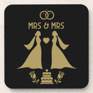 Porta-copo Dia de Casamento de Garotas Gays