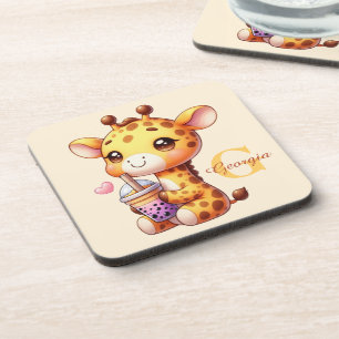 Porta-copo Dia de os namorados Cute Giraffe Love Boba