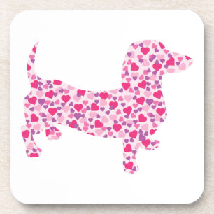 Porta-copo Dia de os namorados Dachshund