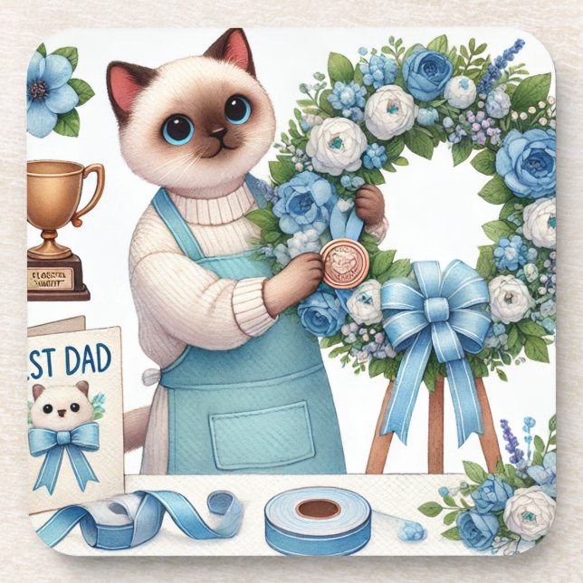 Porta-copo Dia de os pais de gatinhos de gato deseja Pais de  (Frente)