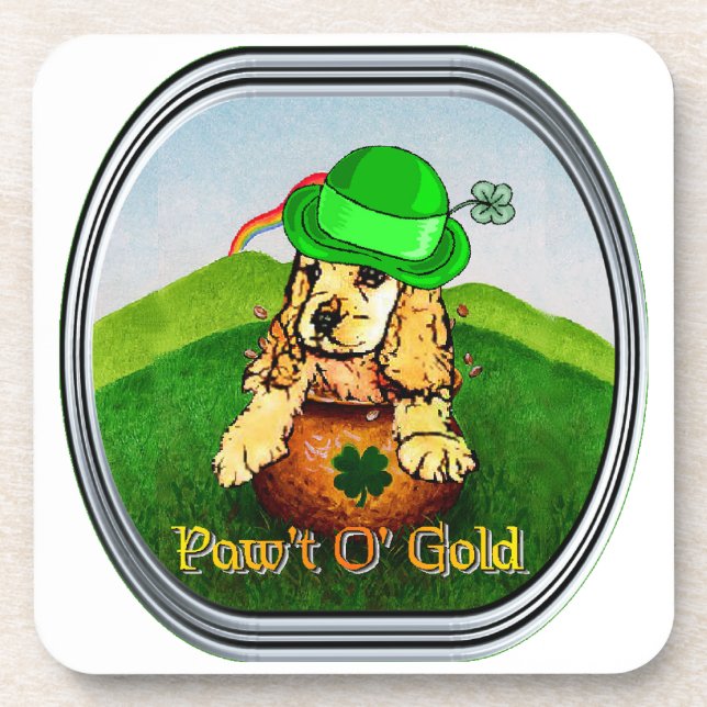 Porta-copo Dia de São Patrício do Cocker Spaniel (Frente)
