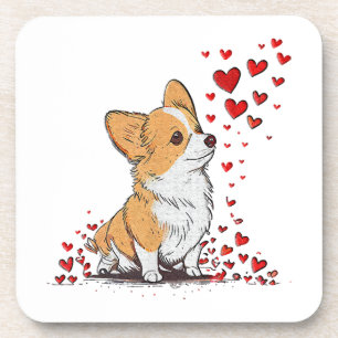 Porta-copo Dia dos Namorados Cachorro Fofo Corgi Dia dos Namo