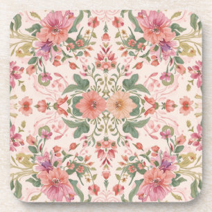 Porta-copo Dia dos Namorados, Lindo Padrão de Flores Rosa