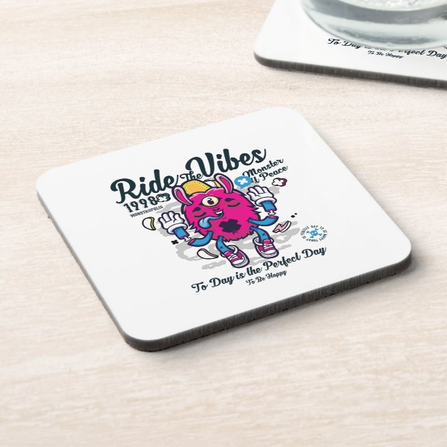 Porta-copo Dia perfeito para ser feliz | Monstro engraçado em (Left Side)