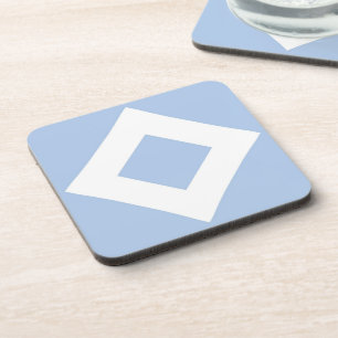 Porta-copo Diamante Azul Pálido, Borda Branca Negrito