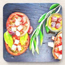 Porta-copo "Dieta Grega e Mediterrânica" Foto Grata. Compre a