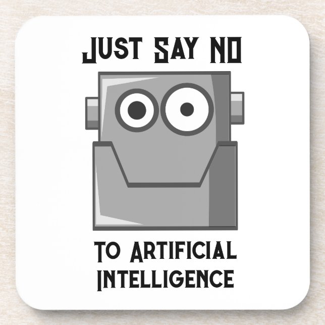 Porta-copo Diga Não à Inteligência Artificial (Frente)