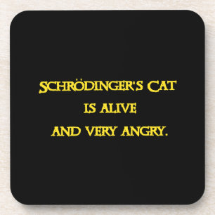 Porta-copo Dilema Quântico Divertido - O Gato de Schrödinger 