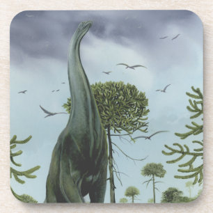 Porta-copo Dinossauros Antigos, Sauroposeidon com Pássaros Vo