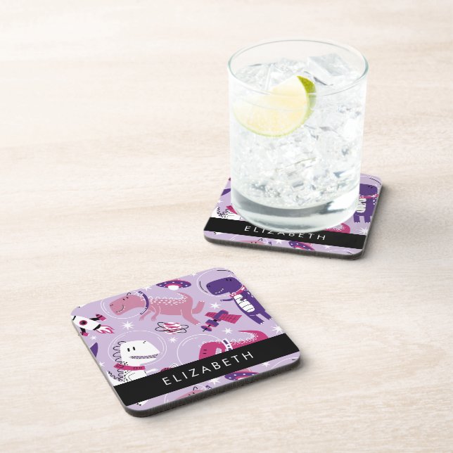 Porta-copo Dinossauros Espaciais, Dinossauros Bonitos, Estrel (Lado Direito)