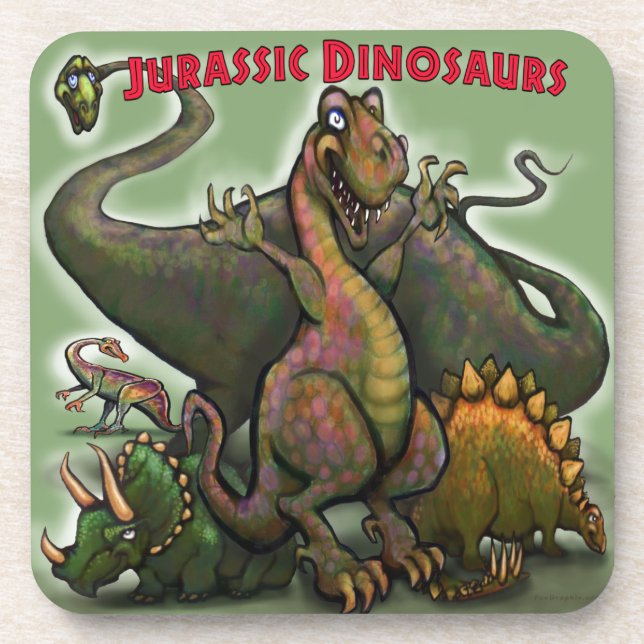 Porta-copo Dinossauros Jurássicos (Frente)