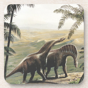 Porta-copo Dinossauros Vintage, Amargasaurus com Palmeiras