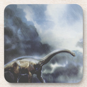 Porta-copo Dinossauros Vintage, Barapasaurus com Nuvens de Te