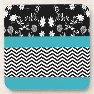 Porta-copo divisa floral azul