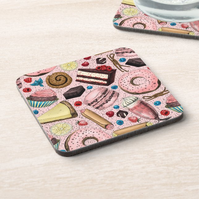 Porta-copo Doces a rosa (Left Side)