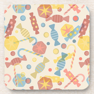 Porta-copo Doces e teste padrão dos doces