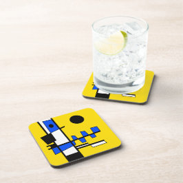 Porta-copo Dois Lados Da Etnicidade Amarelo Azul Preto Branco