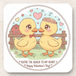 Porta-copo dois patos e amor, você é o grasnar do meu coração