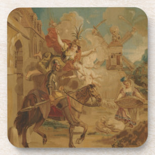 Porta-copo Dom Quixote Guiado pela Loucura, tapeçaria do sécu