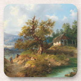 Porta-copo Dominik Schufried Uma Paisagem Montanhosa com...