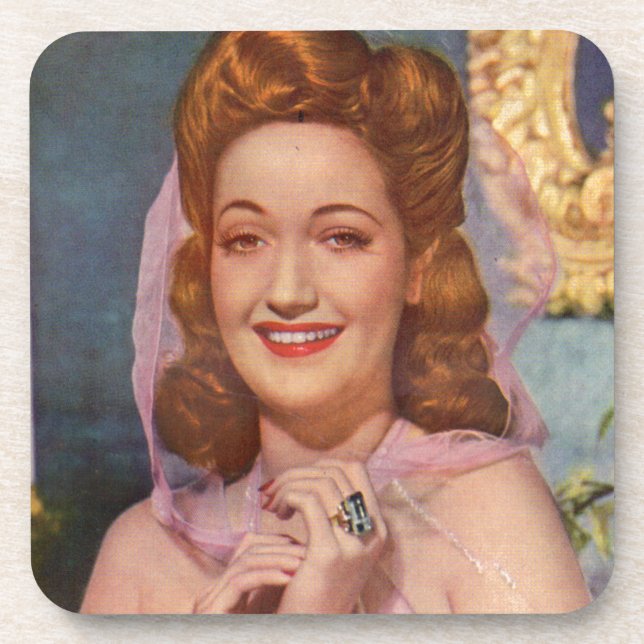Porta-copo Dorothy Lamour, estrela dos anos 40 dos quadros "R (Frente)