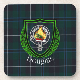 Porta-copo Douglas Scottish Clan Tartan & Crest