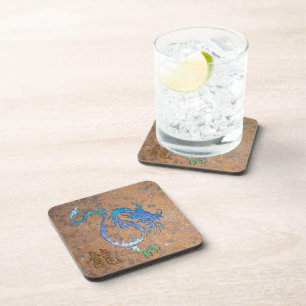 Porta-copo Dragão Azul Chinês em Coasters Drink