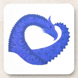 Porta-copo Dragão azul no branco