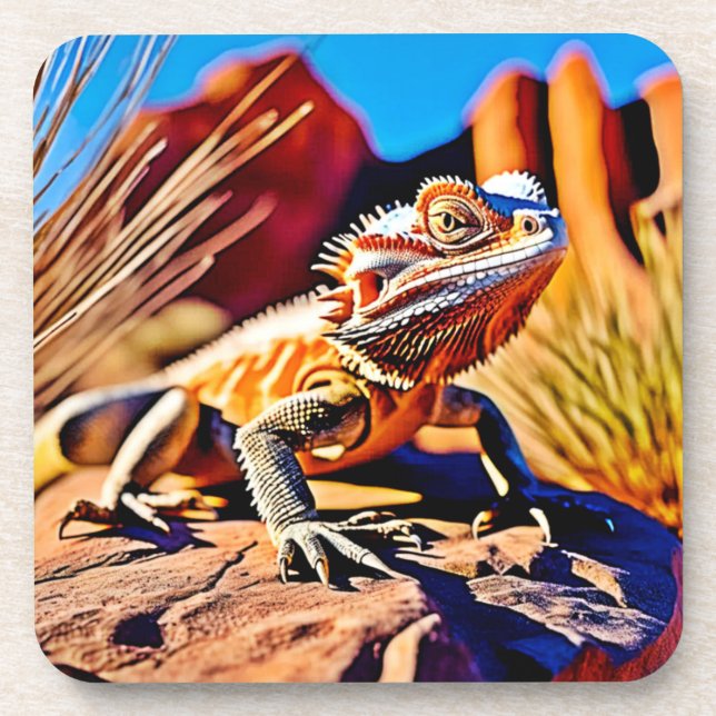 Porta-copo Dragão Carborado do Deserto (Frente)