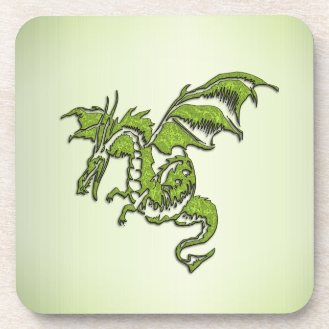 Porta-copo Dragão de Combate Verde (Frente)