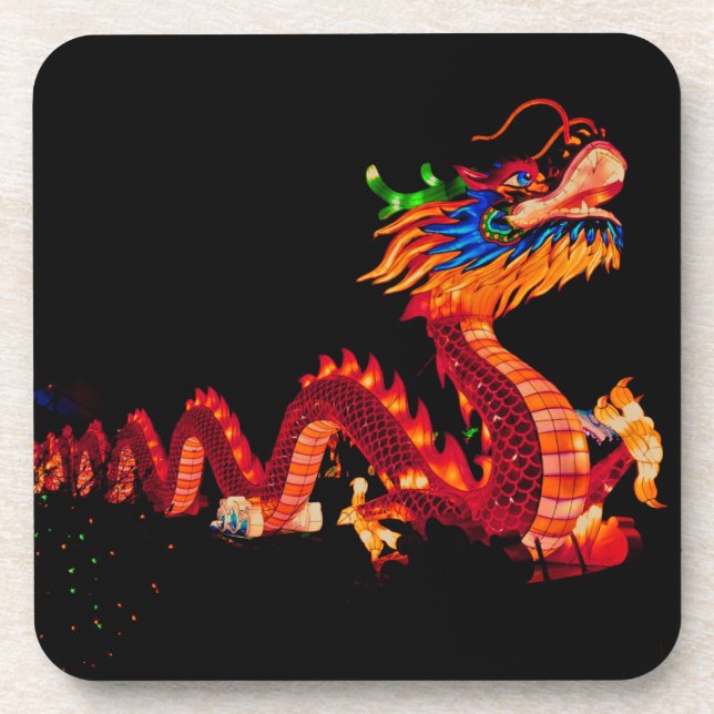 Porta-copo Dragão de Parada Chinês brilhante (Frente)