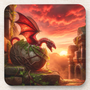 Porta-copo Dragão Vermelho