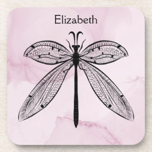 Porta-copo Dragonfly Cottagecore legal Nome Rosa