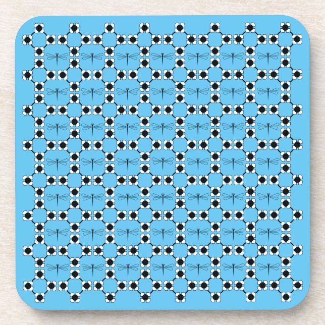 Porta-copo Dragonfly - Duro azul portas copos plásticas - con (Frente)