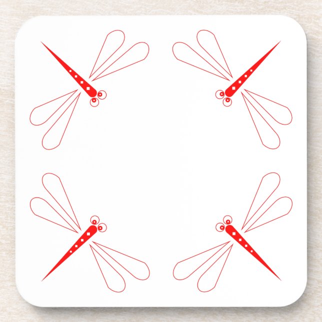 Porta-copo Dragonfly - Duro branco portas copos plásticas - c (Frente)