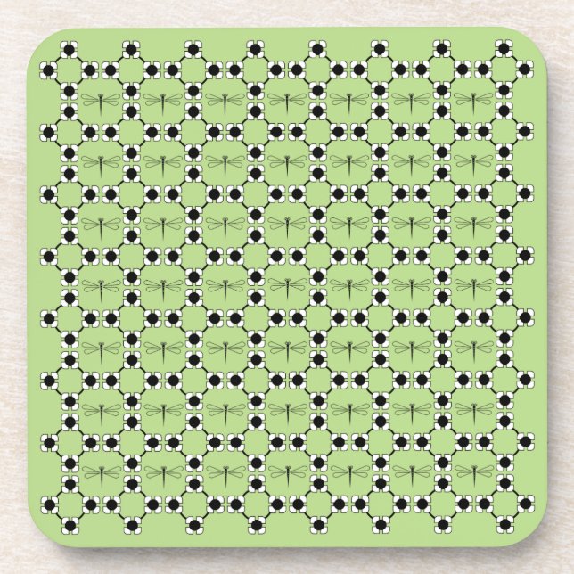 Porta-copo Dragonfly - Duro verde portas copos plásticas - co (Frente)