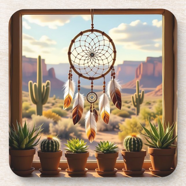 Porta-copo Dreamcatcher, Desert Canyons, Cacti   (Frente)