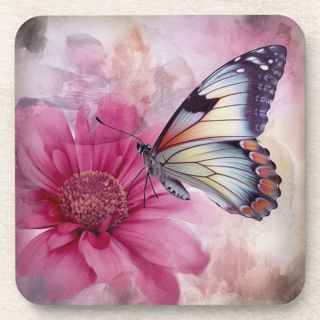 Porta-copo Dreamfly na Canvas Floral (Frente)