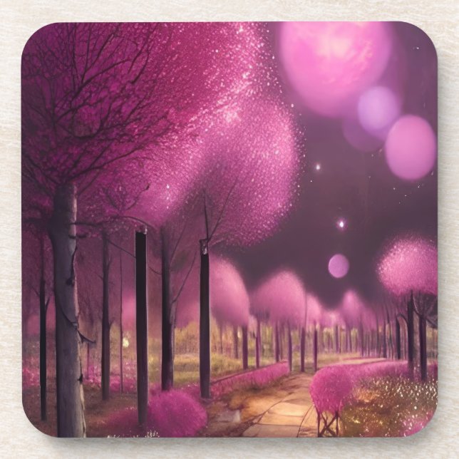 Porta-copo Dreamy Pink Nightscape (Frente)