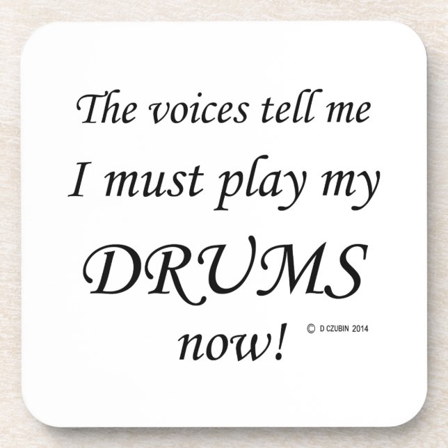 Porta-copo Drums Vozes Dizem Que Devem Brincar (Frente)