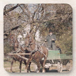 Porta-copo Duas Equipe de Cavalo e Vagão