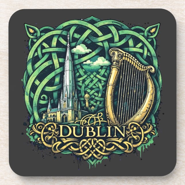 Porta-copo Dublin República da Irlanda (Frente)