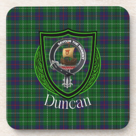 Porta-copo Duncan Scottish Clan Tartan & Crest