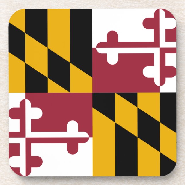 Porta-copo Duro de plástico com bandeira de Maryland, EUA (Frente)