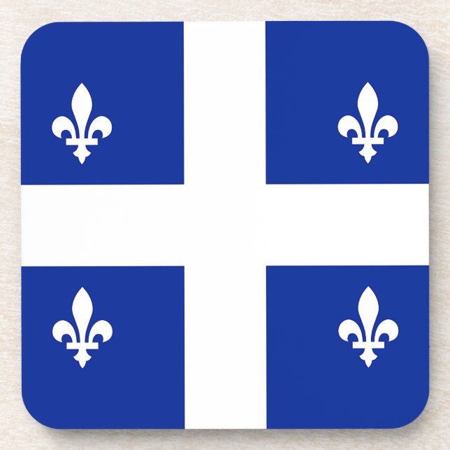 Porta-copo Duro de plástico com bandeira de Quebec, Canadá (Frente)