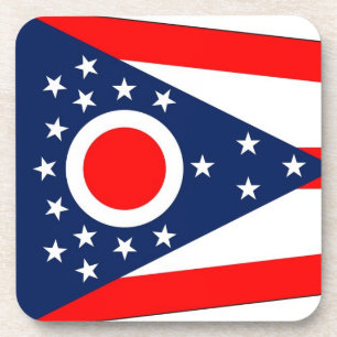Porta-copo Duro de plástico com bandeira do Estado de Ohio,