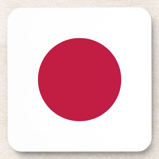Porta-copo Duro de plástico com bandeira do Japão (Frente)