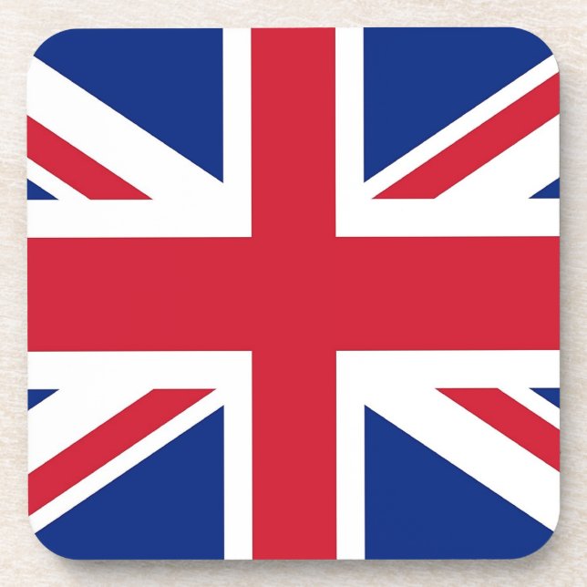 Porta-copo Duro de plástico com pavilhão do Reino Unido (Frente)
